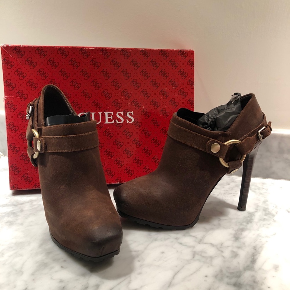 Guess brown booties